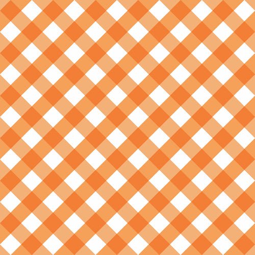Orange Check Vinyl Table Cover - Americo Vinyl & Fabric