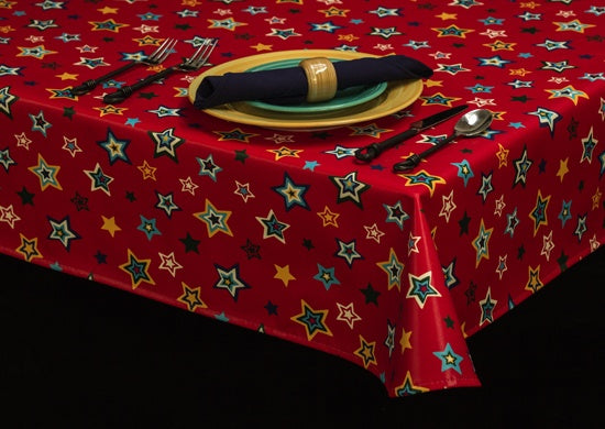Style 6127 – Star of the Party Vinyl Table Cover - Americo Vinyl & Fabric