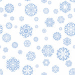 Blue Snowflakes On White