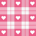 Pink Heart Checks Vinyl Table Cover - Americo Vinyl & Fabric